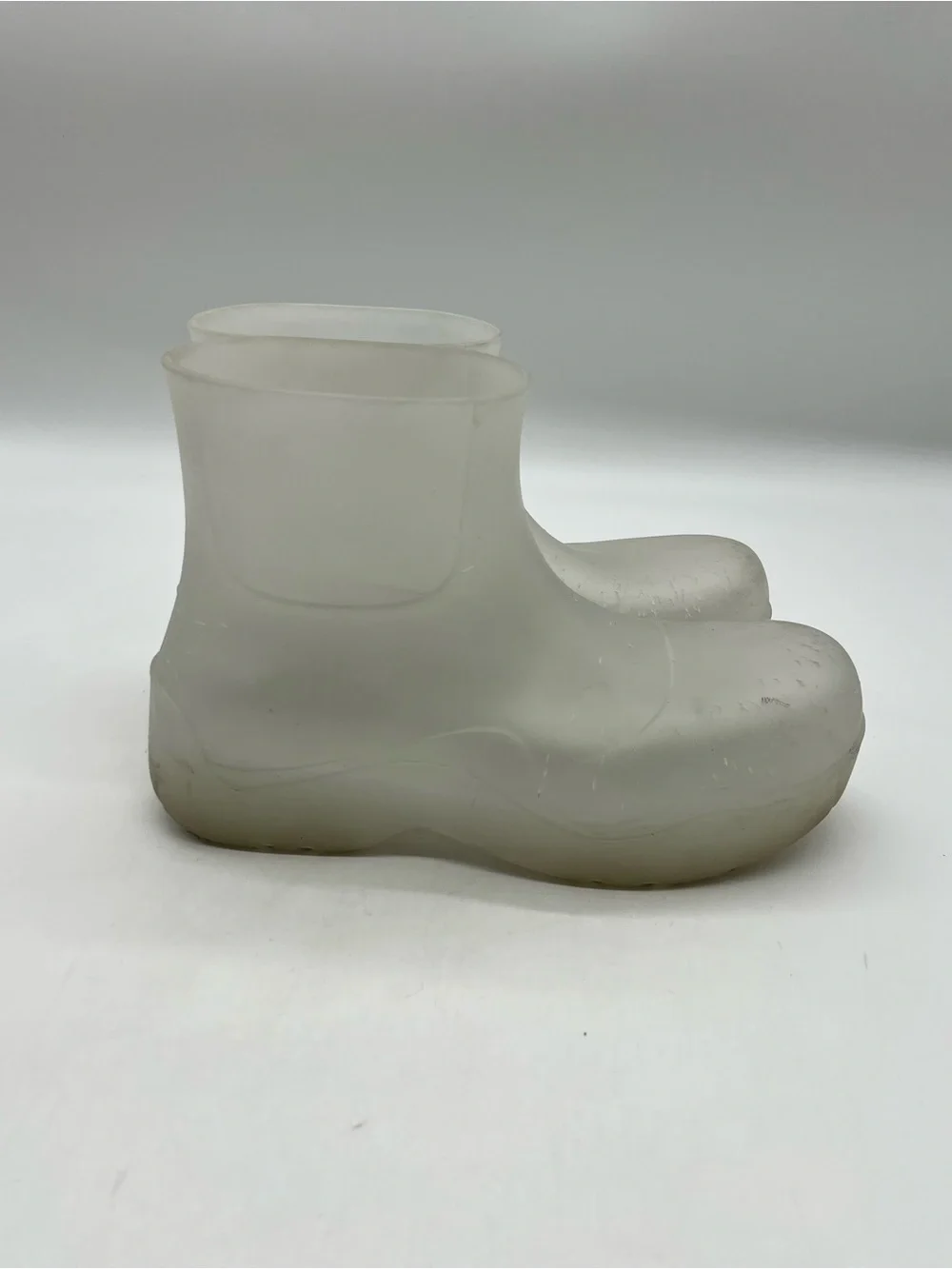 Bottega Veneta Icon Puddle Men’s Sz 43 Sz US 10 Clear Rubber Ankle Rain Boots.
